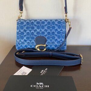 Coach Soft Tabby Shoulder/Crossbody Bag Signature Washed Denim